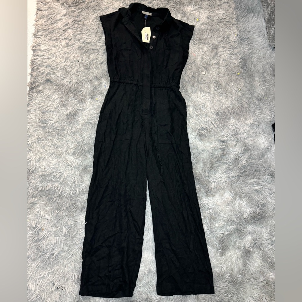 Universal Thread Women’s Linen Blend Jumpsuit - Black Size 4 NWT